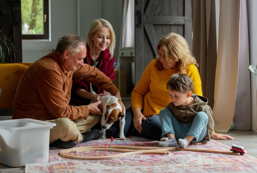 A family at home